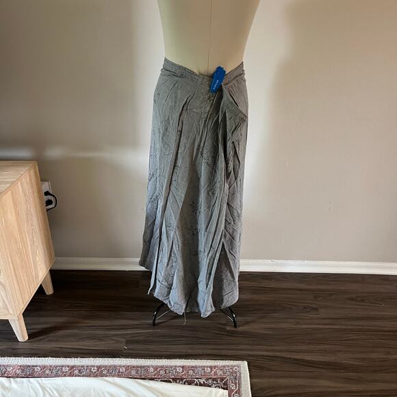 Y2K 2000s Grey Floral Print Plus Sz 3X Elastic Wast Whimsygoth Grunge - Picture 6 of 9